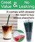 12 oz Clear Plastic Cups with Lids and Straws, Disposable Coffee Cups 25 Sets
